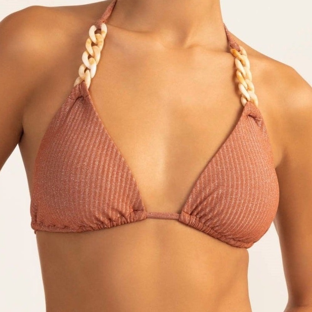 SHOSHANNA Amber Rib Shimmer Rings Top